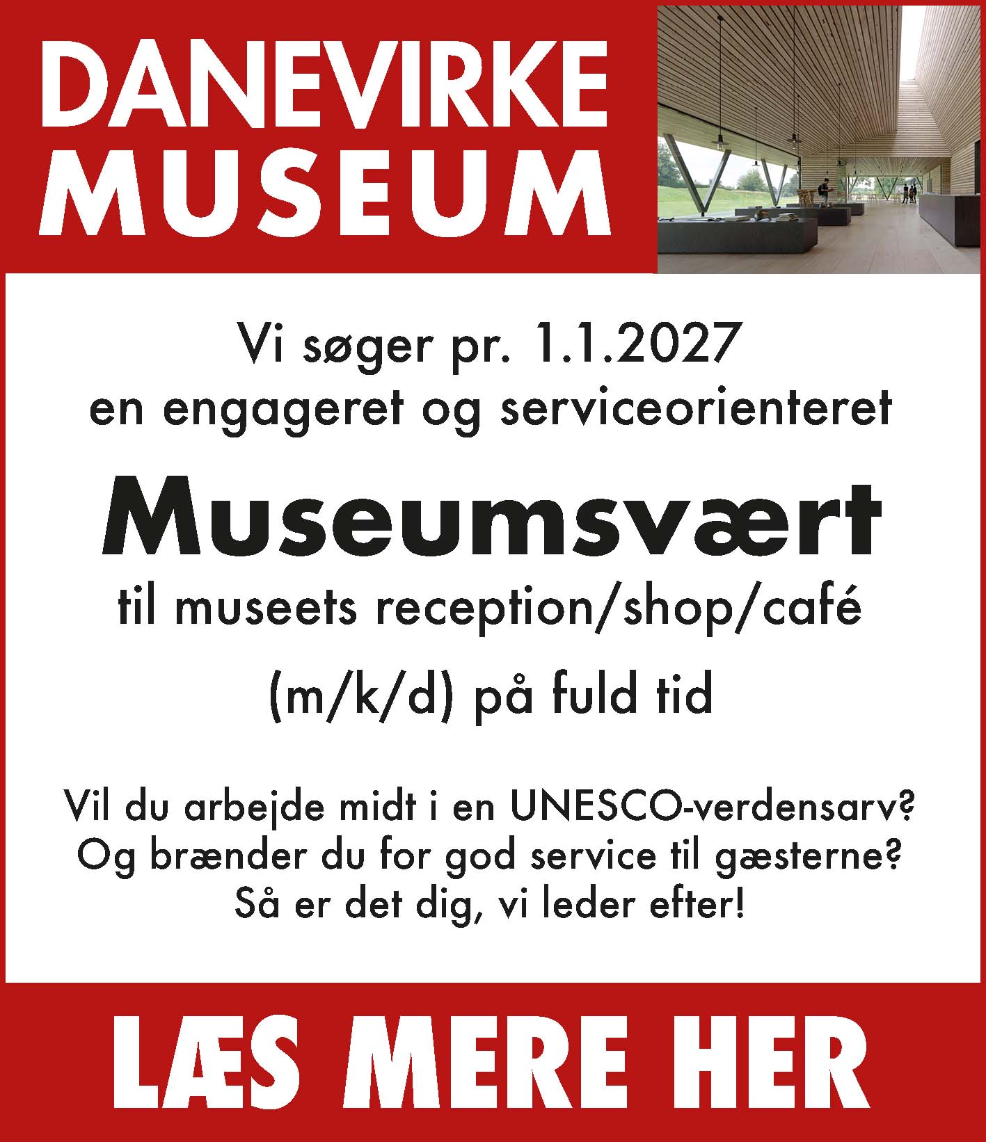 stillingsopslag museumsvært banner